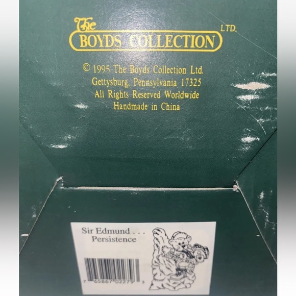 Vintage Boyds Bearstones Sir Edmund Persistence #2279 RETIRED 1996 Original Box - Picture 12 of 12